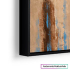 Quadro Decorativo Abstrato Areia - 3 Peças | Com Moldura Preta